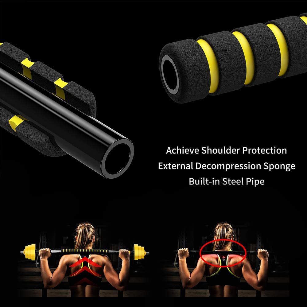 Adjustable Dumbbell Barbell, Free Weights 2-In-1 Dumbbell Barbell Set, Non-Slip Hand Dumbbell for Home, Gym, Office