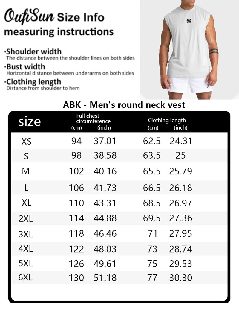 Mens Fitness Tank Top Quick Dry Fabric Sleeveless Top Gym Sports Tank Top Mens Bodybuilding Clothing Mens Singlet Sweatshirt