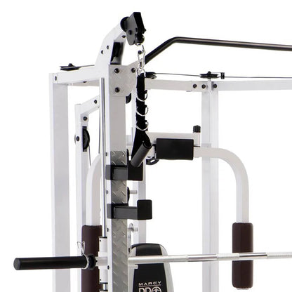 Marcy combo smith cage machine full body training home gym system, White