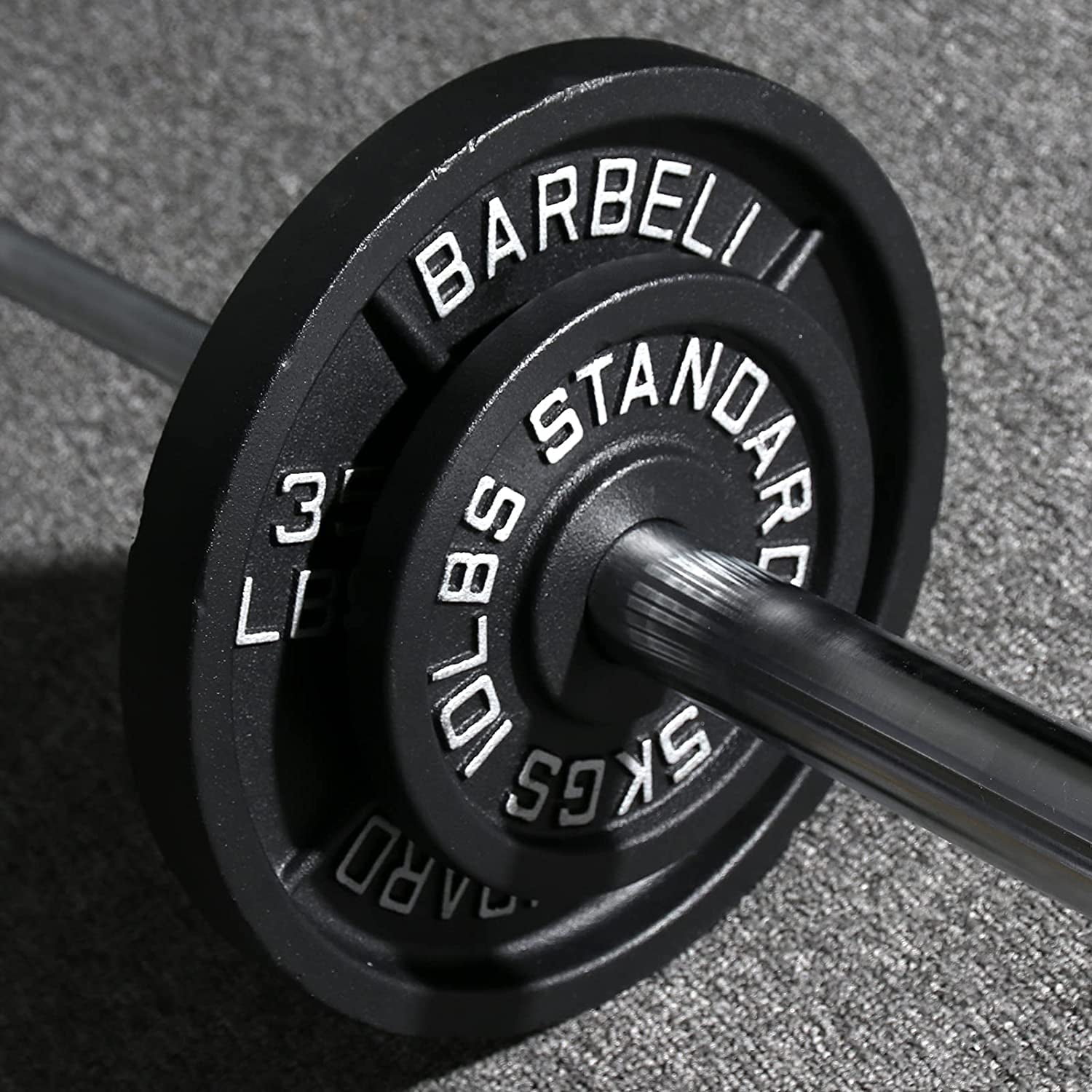 Olympic weightlifting plates solid iron barbell weights