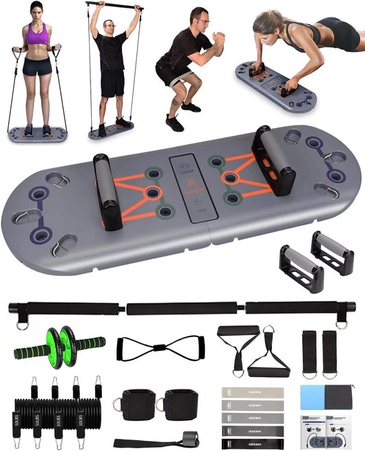 27-In-1 Portable Gym Equipment for Building Muscle, strength training