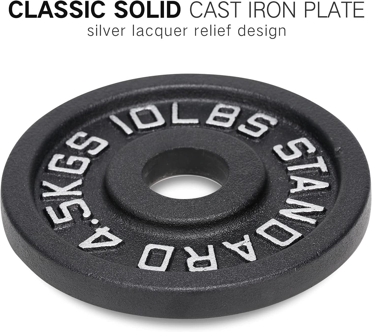 Olympic weightlifting plates, solid iron barbell weights