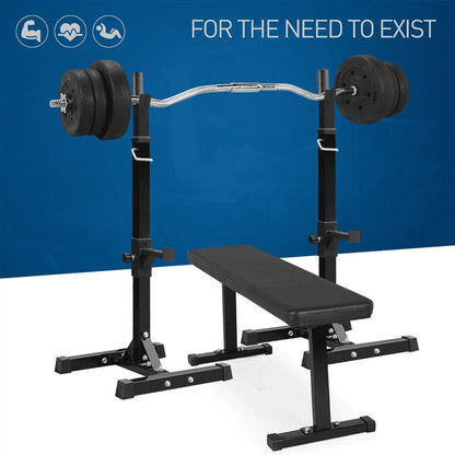 55Lb Barbell Dumbbell Weightlifting Set Black