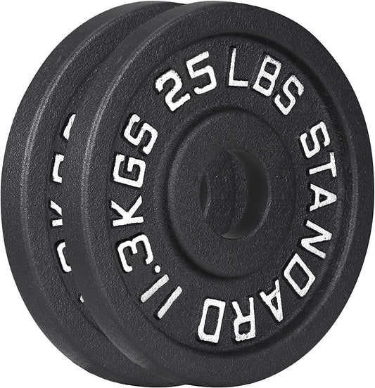 Olympic weightlifting plates, solid iron barbell weights