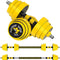 Adjustable Dumbbell Barbell, Free Weights 2-In-1 Dumbbell Barbell Set, Non-Slip Hand Dumbbell for Home, Gym, Office